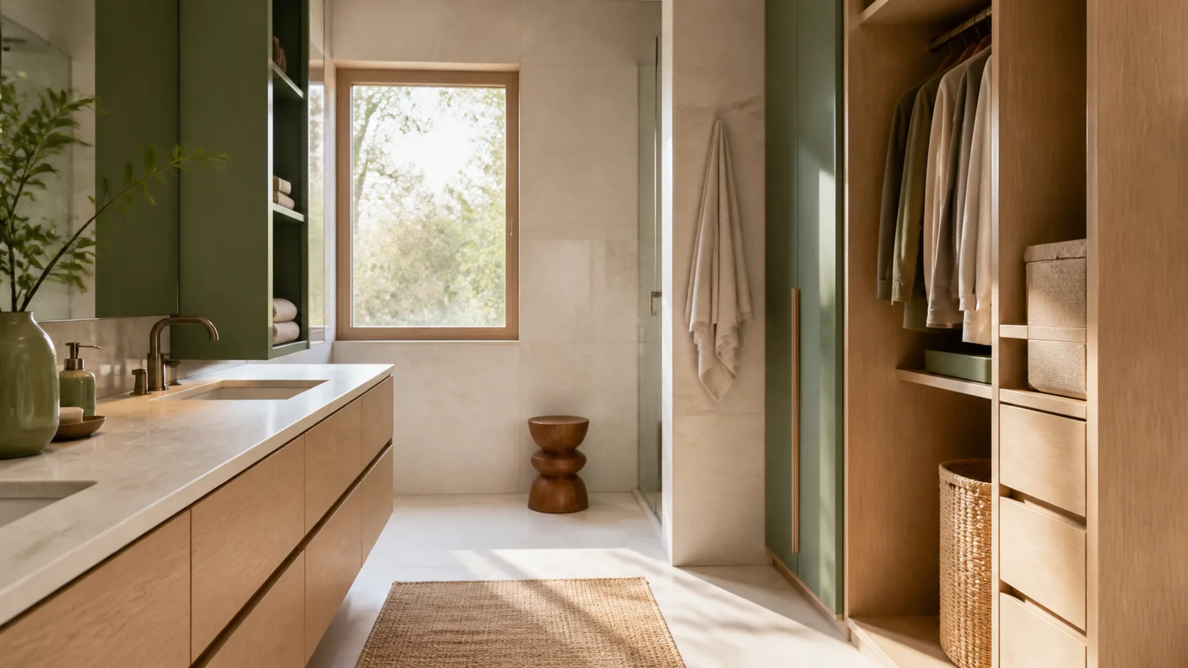 Banyo ve gardıropta ışığa göre renk seçimi rehber görseli